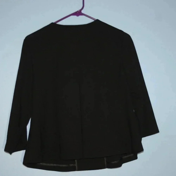 Coldwater Creek Black Blazer with Decorative Wood Buttons Petite Small - Picture 9 of 15